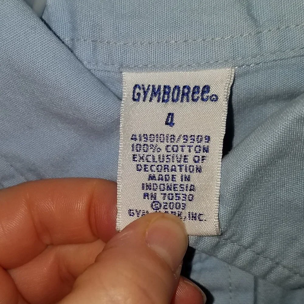 Gymboree Jack's Garage Rusty Wrench Button Front Shirt Boys 4 Mechanic Costume